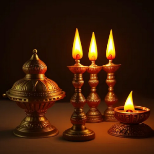 Brass Diya Set